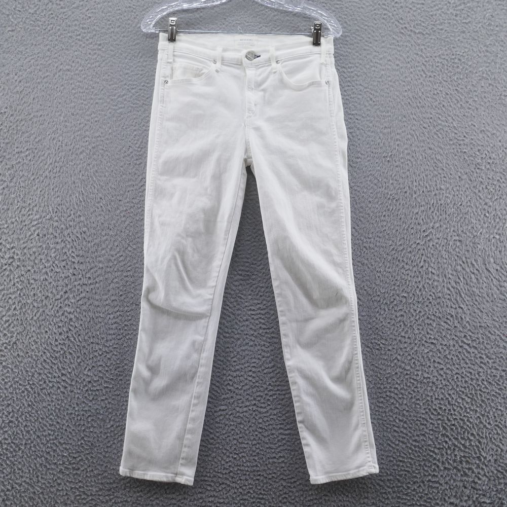McGuire Womens Straight Ankle Jeans 27 White‎ Mid Rise Stretch Denim